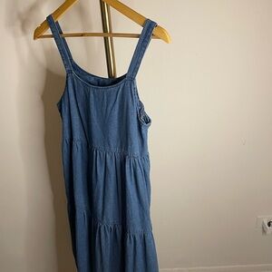 Blue Denim Sleeveless Dress